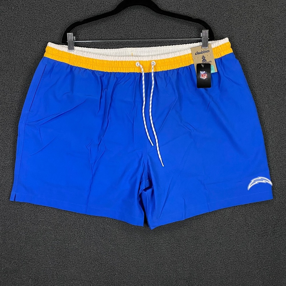 Chubbies Secret LA Chargers Shorts Mens 3XL 5.5" Lined Athletic Swim NFL NWT